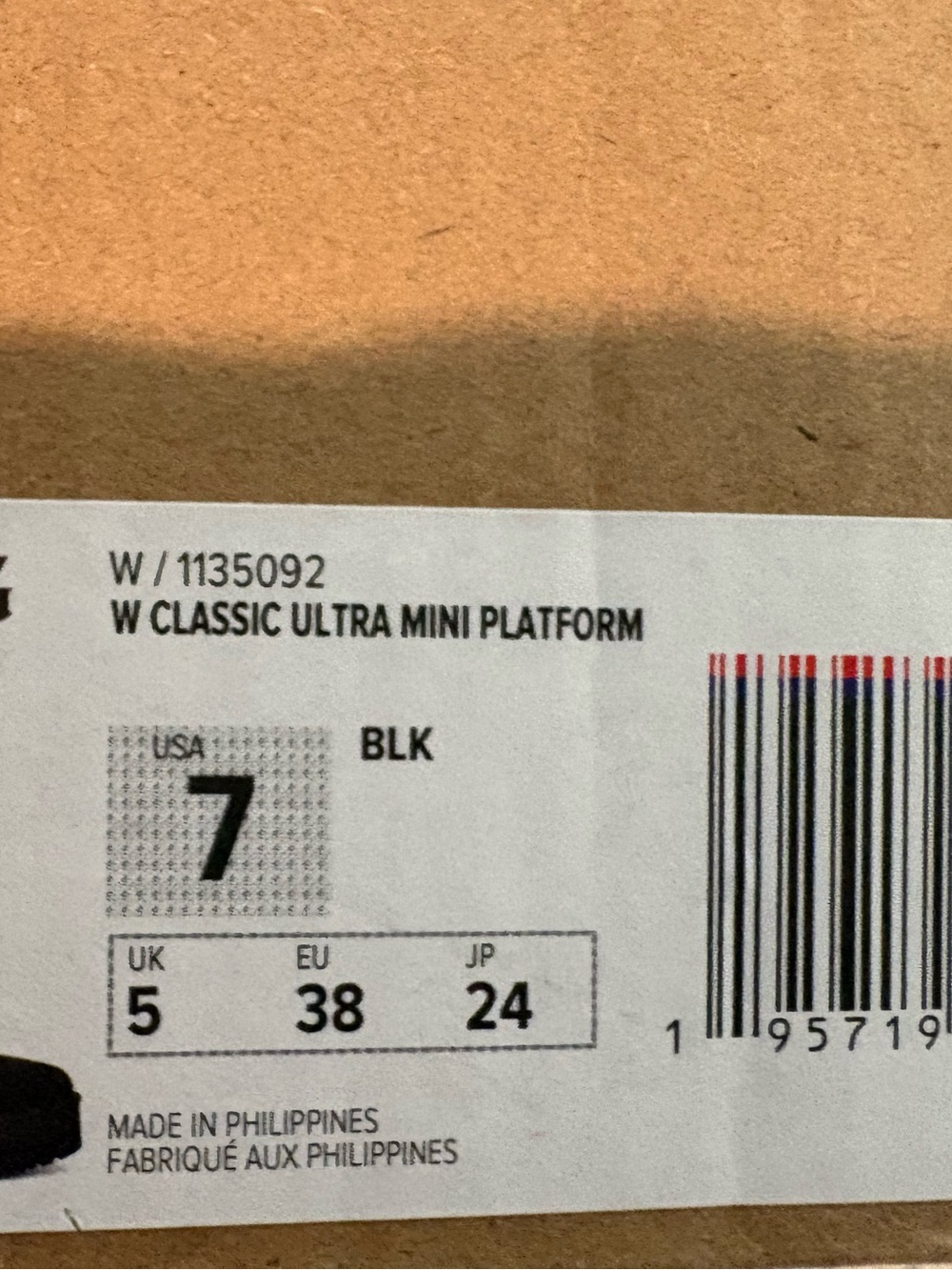 Ugg Classic Ultra Mini Platform Black New In Box Size 7 - Picture 9 of 10